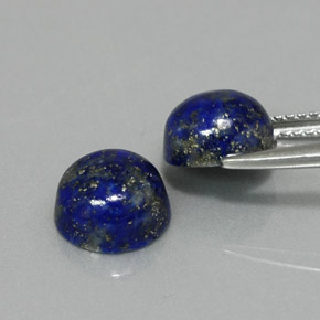 캐럿 천연 로열 블루 라피스 라줄리 보석, 라운드 컷, 8.14 mm, 불투명체
