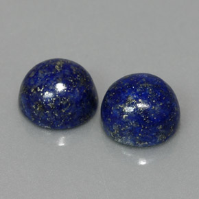 캐럿 천연 로열 블루 라피스 라줄리 보석, 라운드 컷, 8.18 mm, 불투명체