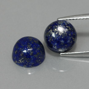 캐럿 천연 로열 블루 라피스 라줄리 보석, 라운드 컷, 8.25 mm, 불투명체