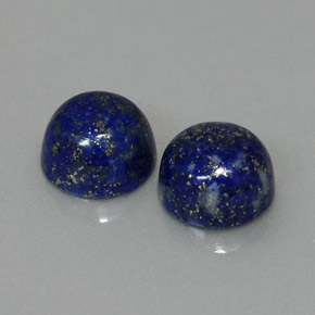 캐럿 천연 로열 블루 라피스 라줄리 보석, 라운드 컷, 8.25 mm, 불투명체