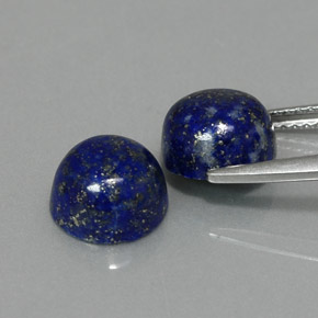 캐럿 천연 로열 블루 라피스 라줄리 보석, 라운드 컷, 8.25 mm, 불투명체