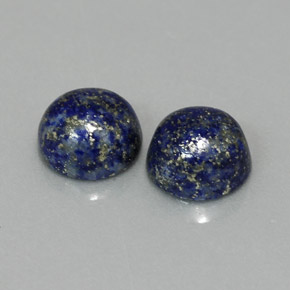 캐럿 천연 로열 블루 라피스 라줄리 보석, 라운드 컷, 7.97 mm, 불투명체