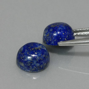 캐럿 천연 로열 블루 라피스 라줄리 보석, 라운드 컷, 7.93 mm, 불투명체