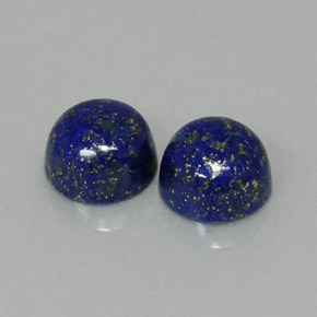 캐럿 천연 로열 블루 라피스 라줄리 보석, 라운드 컷, 7.95 mm, 불투명체
