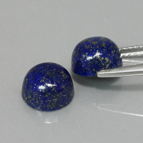 캐럿 천연 로열 블루 라피스 라줄리 보석, 라운드 컷, 7.95 mm, 불투명체
