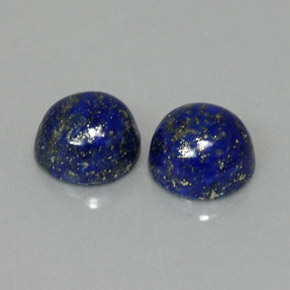 캐럿 천연 로열 블루 라피스 라줄리 보석, 라운드 컷, 8.22 mm, 불투명체