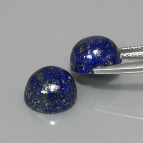 캐럿 천연 로열 블루 라피스 라줄리 보석, 라운드 컷, 8.22 mm, 불투명체
