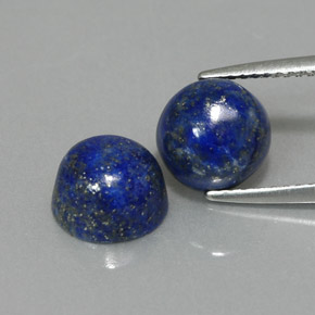 캐럿 천연 로열 블루 라피스 라줄리 보석, 라운드 컷, 8.10 mm, 불투명체