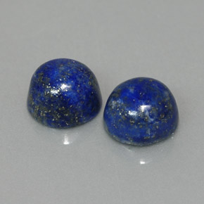 캐럿 천연 로열 블루 라피스 라줄리 보석, 라운드 컷, 8.10 mm, 불투명체