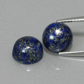 캐럿 천연 로열 블루 라피스 라줄리 보석, 라운드 컷, 8.05 mm, 불투명체