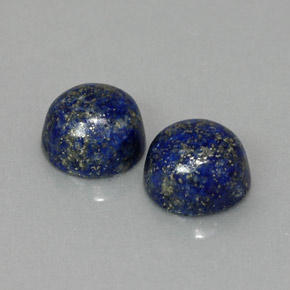 캐럿 천연 로열 블루 라피스 라줄리 보석, 라운드 컷, 8.05 mm, 불투명체