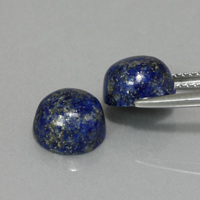 캐럿 천연 로열 블루 라피스 라줄리 보석, 라운드 컷, 8.05 mm, 불투명체