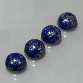 캐럿 천연 로열 블루 라피스 라줄리 보석, 라운드 컷, 8.18 mm, 불투명체