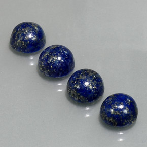 캐럿 천연 로열 블루 라피스 라줄리 보석, 라운드 컷, 8.18 mm, 불투명체