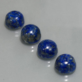 캐럿 천연 로열 블루 라피스 라줄리 보석, 라운드 컷, 8.15 mm, 불투명체