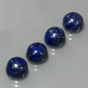 캐럿 천연 로열 블루 라피스 라줄리 보석, 라운드 컷, 8.19 mm, 불투명체