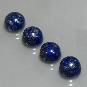 캐럿 천연 로열 블루 라피스 라줄리 보석, 라운드 컷, 8.19 mm, 불투명체