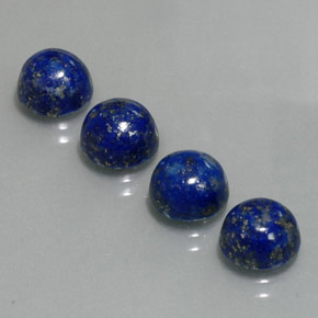 캐럿 천연 로열 블루 라피스 라줄리 보석, 라운드 컷, 8.08 mm, 불투명체