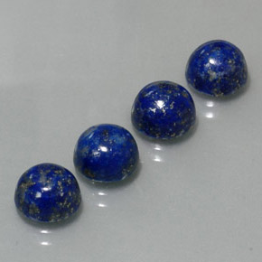 캐럿 천연 로열 블루 라피스 라줄리 보석, 라운드 컷, 8.08 mm, 불투명체