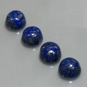 캐럿 천연 로열 블루 라피스 라줄리 보석, 라운드 컷, 8.12 mm, 불투명체