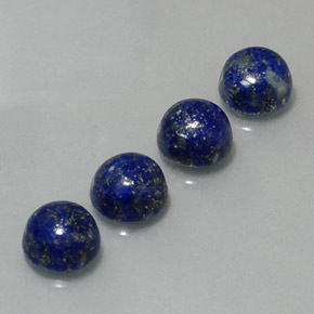 캐럿 천연 로열 블루 라피스 라줄리 보석, 라운드 컷, 8.14 mm, 불투명체