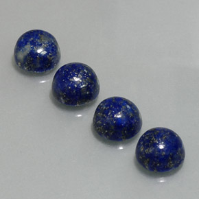 캐럿 천연 로열 블루 라피스 라줄리 보석, 라운드 컷, 8.14 mm, 불투명체