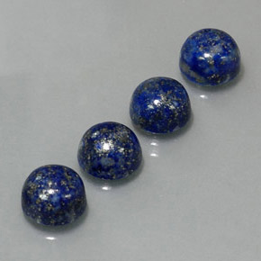 캐럿 천연 로열 블루 라피스 라줄리 보석, 라운드 컷, 8.14 mm, 불투명체
