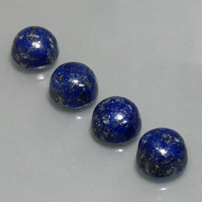 캐럿 천연 로열 블루 라피스 라줄리 보석, 라운드 컷, 8.21 mm, 불투명체