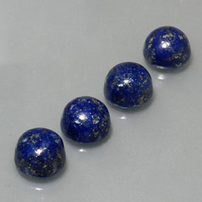 캐럿 천연 로열 블루 라피스 라줄리 보석, 라운드 컷, 8.21 mm, 불투명체