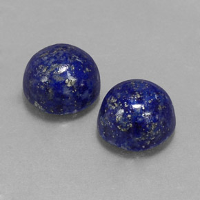 캐럿 천연 로열 블루 라피스 라줄리 보석, 라운드 컷, 8.12 mm, 불투명체