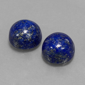 캐럿 천연 로열 블루 라피스 라줄리 보석, 라운드 컷, 8.08 mm, 불투명체