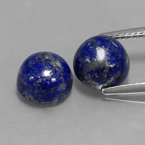 캐럿 천연 로열 블루 라피스 라줄리 보석, 라운드 컷, 8.24 mm, 불투명체