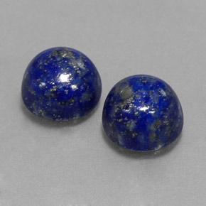 캐럿 천연 로열 블루 라피스 라줄리 보석, 라운드 컷, 8.24 mm, 불투명체