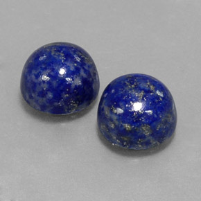 캐럿 천연 로열 블루 라피스 라줄리 보석, 라운드 컷, 8.17 mm, 불투명체