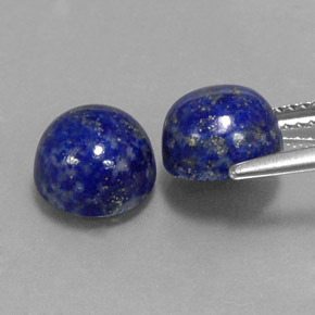 캐럿 천연 로열 블루 라피스 라줄리 보석, 라운드 컷, 8.17 mm, 불투명체