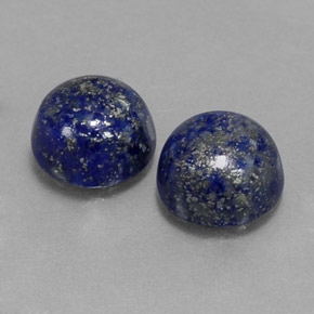 캐럿 천연 로열 블루 라피스 라줄리 보석, 라운드 컷, 8.22 mm, 불투명체