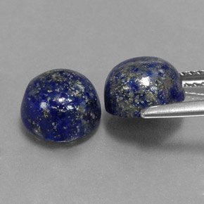 캐럿 천연 로열 블루 라피스 라줄리 보석, 라운드 컷, 8.22 mm, 불투명체