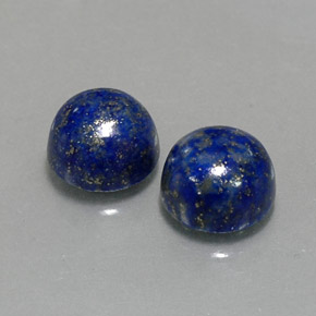 캐럿 천연 로열 블루 라피스 라줄리 보석, 라운드 컷, 8.16 mm, 불투명체