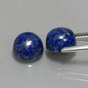 캐럿 천연 로열 블루 라피스 라줄리 보석, 라운드 컷, 8.16 mm, 불투명체