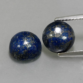 캐럿 천연 로열 블루 라피스 라줄리 보석, 라운드 컷, 8.26 mm, 불투명체