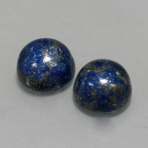 캐럿 천연 로열 블루 라피스 라줄리 보석, 라운드 컷, 8.26 mm, 불투명체
