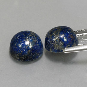 캐럿 천연 로열 블루 라피스 라줄리 보석, 라운드 컷, 8.26 mm, 불투명체