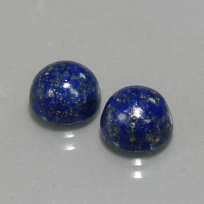 캐럿 천연 로열 블루 라피스 라줄리 보석, 라운드 컷, 8.14 mm, 불투명체