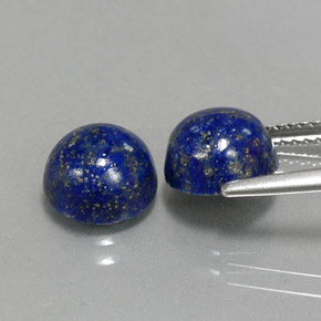 캐럿 천연 로열 블루 라피스 라줄리 보석, 라운드 컷, 8.14 mm, 불투명체