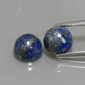 캐럿 천연 로열 블루 라피스 라줄리 보석, 라운드 컷, 8.01 mm, 불투명체