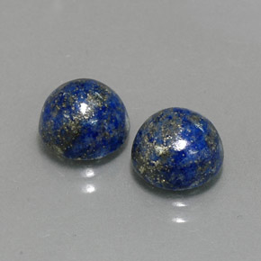 캐럿 천연 로열 블루 라피스 라줄리 보석, 라운드 컷, 8.01 mm, 불투명체