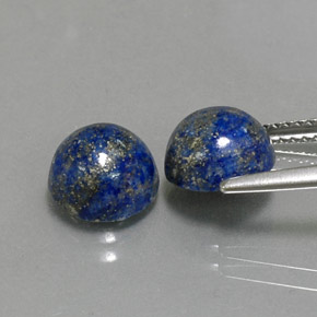 캐럿 천연 로열 블루 라피스 라줄리 보석, 라운드 컷, 8.01 mm, 불투명체