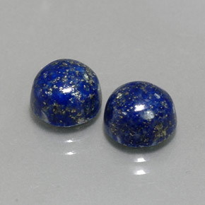 캐럿 천연 로열 블루 라피스 라줄리 보석, 라운드 컷, 8.10 mm, 불투명체