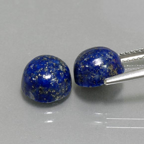 캐럿 천연 로열 블루 라피스 라줄리 보석, 라운드 컷, 8.10 mm, 불투명체