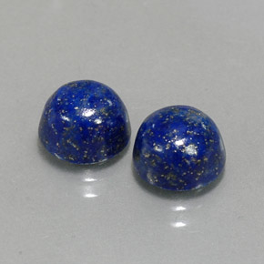 캐럿 천연 로열 블루 라피스 라줄리 보석, 라운드 컷, 8.13 mm, 불투명체